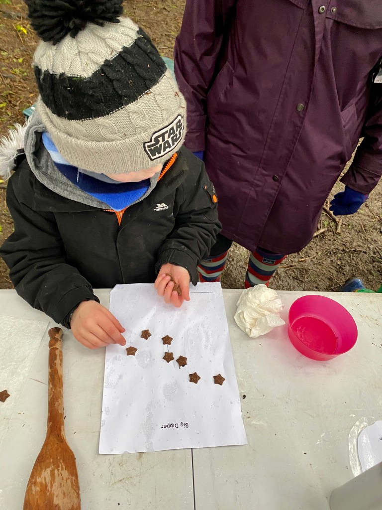 Using chocolate to learn about constellations in STEM sessions outdoors