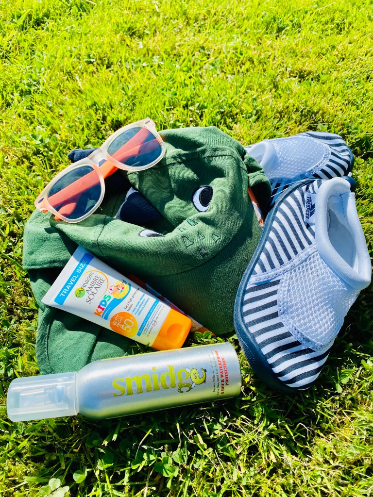 Summer clothing items for playing outdoors with kids